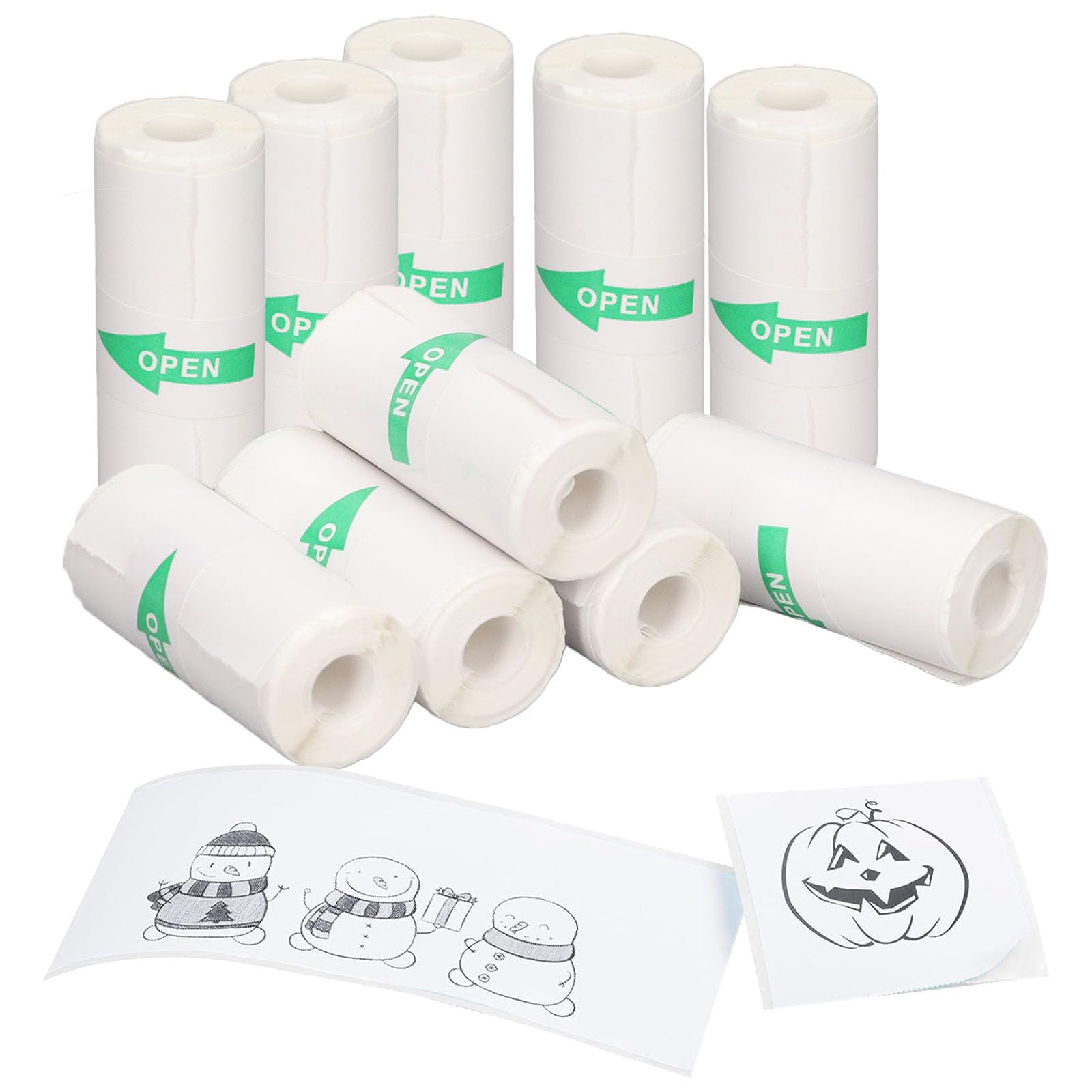 Amazon | 10個セット 感熱紙ロール シール感熱紙 57x25 mm 自己粘着